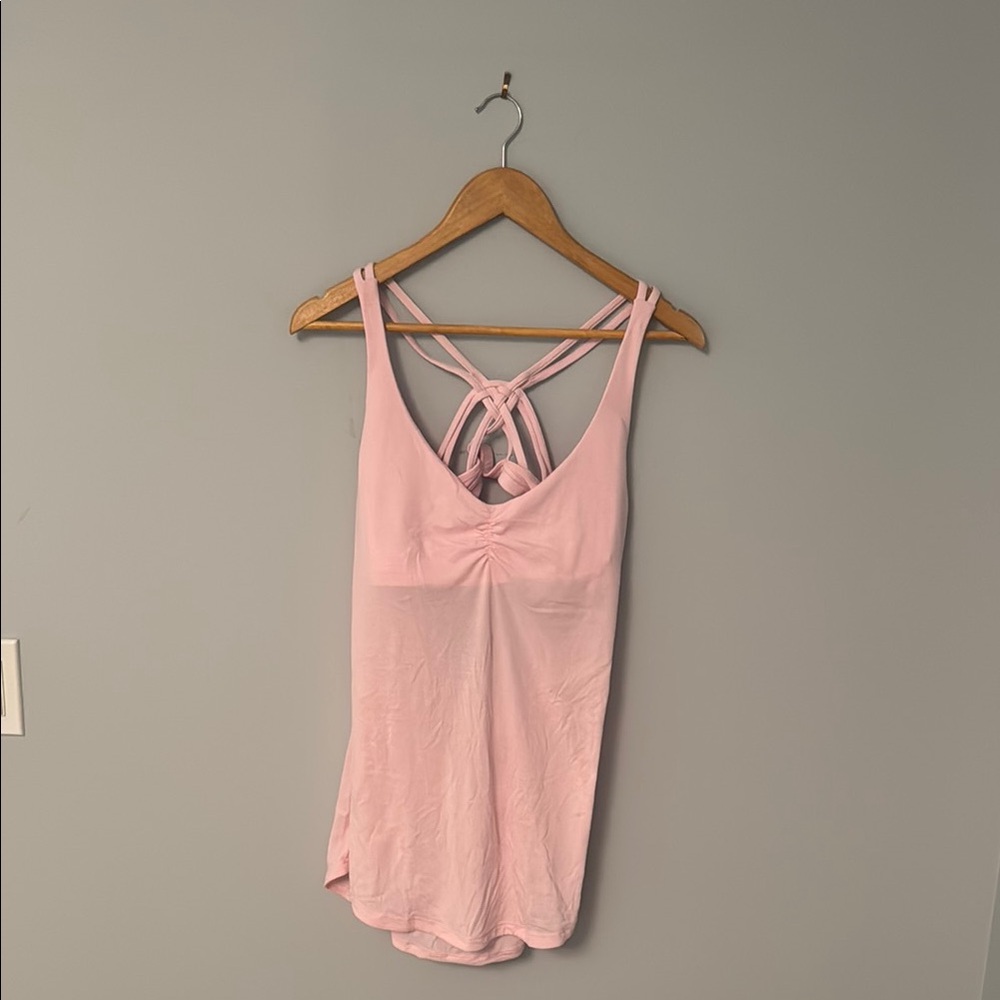 lululemon athletica Pale Pink Knotted Back Tank